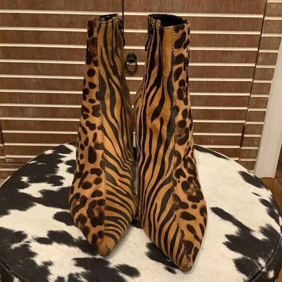 Wild Style Animal Print Ankle Boots - Picture 2 of 5
